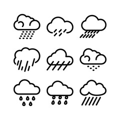 rain icon or logo isolated sign symbol vector illustration - high quality black style vector icons
