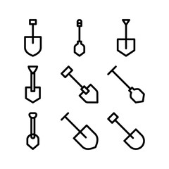 Obraz premium shovel icon or logo isolated sign symbol vector illustration - high quality black style vector icons 