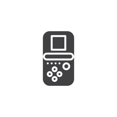 Retro handheld game vector icon