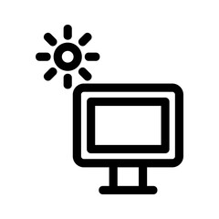 solar power icon or logo isolated sign symbol vector illustration - high quality black style vector icons
