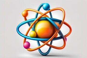 Obraz na płótnie Canvas Colorful Atom Generative ai