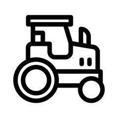 tractor icon or logo isolated sign symbol vector illustration - high quality black style vector icons
