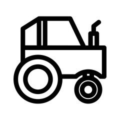 tractor icon or logo isolated sign symbol vector illustration - high quality black style vector icons
