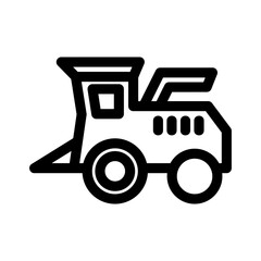 tractor icon or logo isolated sign symbol vector illustration - high quality black style vector icons
