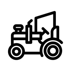 tractor icon or logo isolated sign symbol vector illustration - high quality black style vector icons
