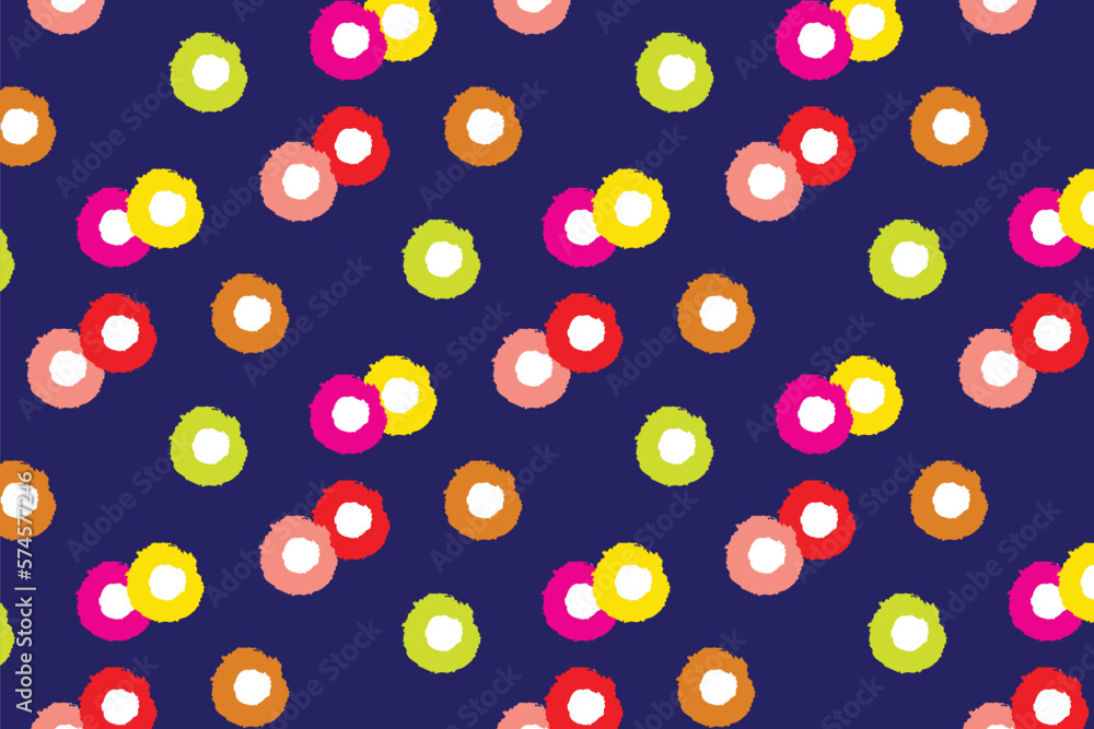 Poster abstract brush polka seamless pattern for paper cloths.