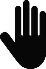 Obraz premium hand icon . stop hand icon isolated on white background . Vector illustration.