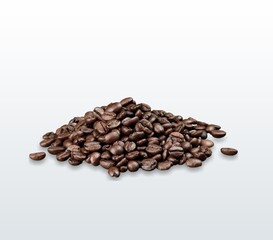 Tasty sweet brown coffee beans