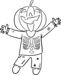 Halloween theme outline illustration. Perfect for art, postcards, cards, wall decor, t-shirts, cards, prints, drawing books, coloring books, wallpaper, prints, cards, ect.