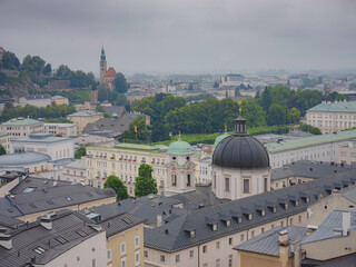 Fototapeta premium Salzburg Austria inner city with churches
