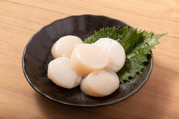 北海道産　ホタテ貝柱の刺身