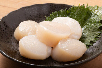 北海道産　ホタテ貝柱の刺身