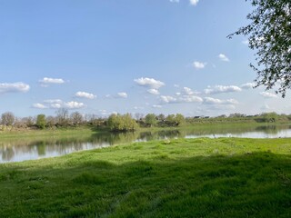 Dnister River Criuleni Cosnita view from Slobozia Dusca right bank