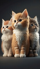 Fototapeta na wymiar Feline Realism: A Super Cute and Lifelike Cat Portrayed in Art