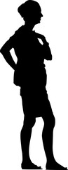 silhouette of a person black png