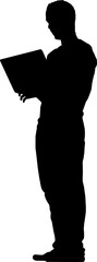 silhouette of a person black png