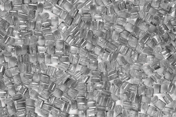 water clear transparent polymer resin granulates for injection molding and extrusion 