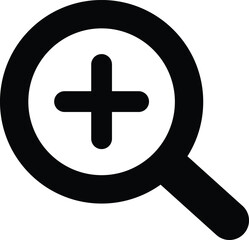 Fototapeta premium zoom in icon vector illustration . search icon . magnifying icon