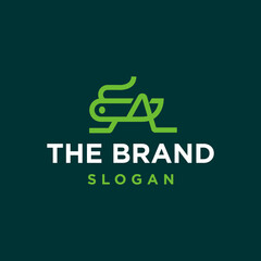 grasshopper simple line icon logo vector design, modern logo pictogram design of insect praying mantis