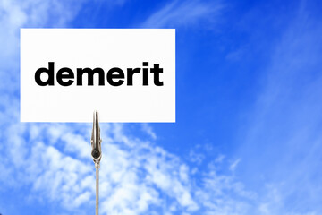 デメリットと書かれたカード