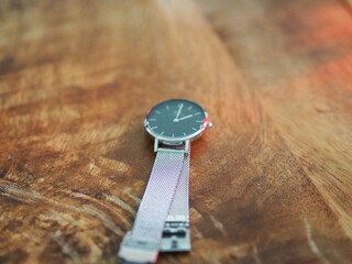 Watch on wood