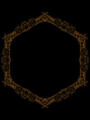 vector vintage floral flourish frame illustration