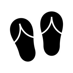 flip flops icon or logo isolated sign symbol vector illustration - high quality black style vector icons
