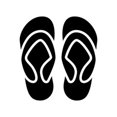 flip flops icon or logo isolated sign symbol vector illustration - high quality black style vector icons
