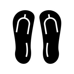 flip flops icon or logo isolated sign symbol vector illustration - high quality black style vector icons
