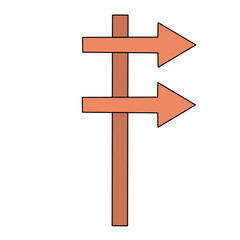 Direction arrow color illustration