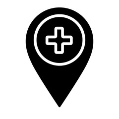 Fototapeta premium medical location icon