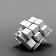 W&uuml;rfel bunt und verschiedene Formen und Farben phantastische Illustration -  Creative Trend: Psychic Waves - Generative AI