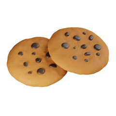 Cookies 3D Illustration. Cookies 3D Icon.