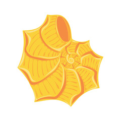 Fototapeta premium Hand drawn seashell. Shellfish. Marine dwellers. Concept of sea and ocean life. Vector illustration