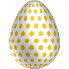 golden and white polka dot Easter egg