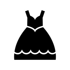 wedding dress icon or logo isolated sign symbol vector illustration - high quality black style vector icons
