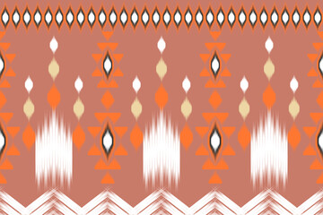 Ikat paisley seamless pattern, traditional seamless pattern, aztec style, embroidery, abstract, vector, design illustration for texture, fabric, print.