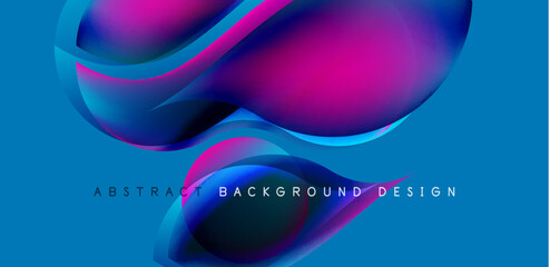 Abstract elegant flowing shapes background, fluid gradient colors. Template for covers, templates, flyers, placards, brochures, banners