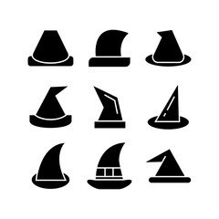wizard hat icon or logo isolated sign symbol vector illustration - high quality black style vector icons

