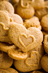 Sweet gingerbread hearts. Sweet cookies.
