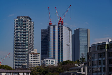 Fototapeta na wymiar 東京の赤坂9丁目で見える光景
