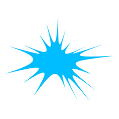 Blue water splash isolated