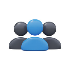 User group icon.3D render 