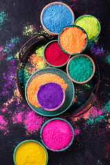 Gulal colors for Indian Holi festival