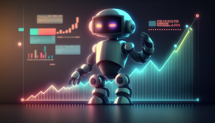 Bot Analysing Chart with Economic Growth Graph and the Markets for a Business
