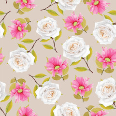 floral ornament seamless pattern illustration