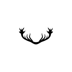 Deer antler icon  design on white background.