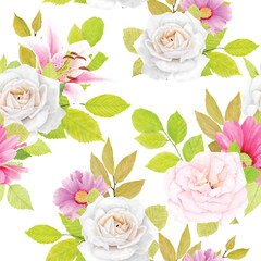 floral ornament seamless pattern illustration