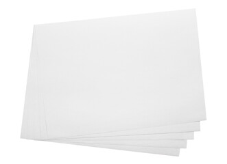 Stack of blank paper sheets cut out