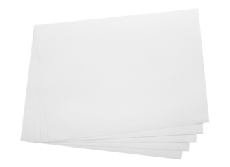 Stack of blank paper sheets cut out
